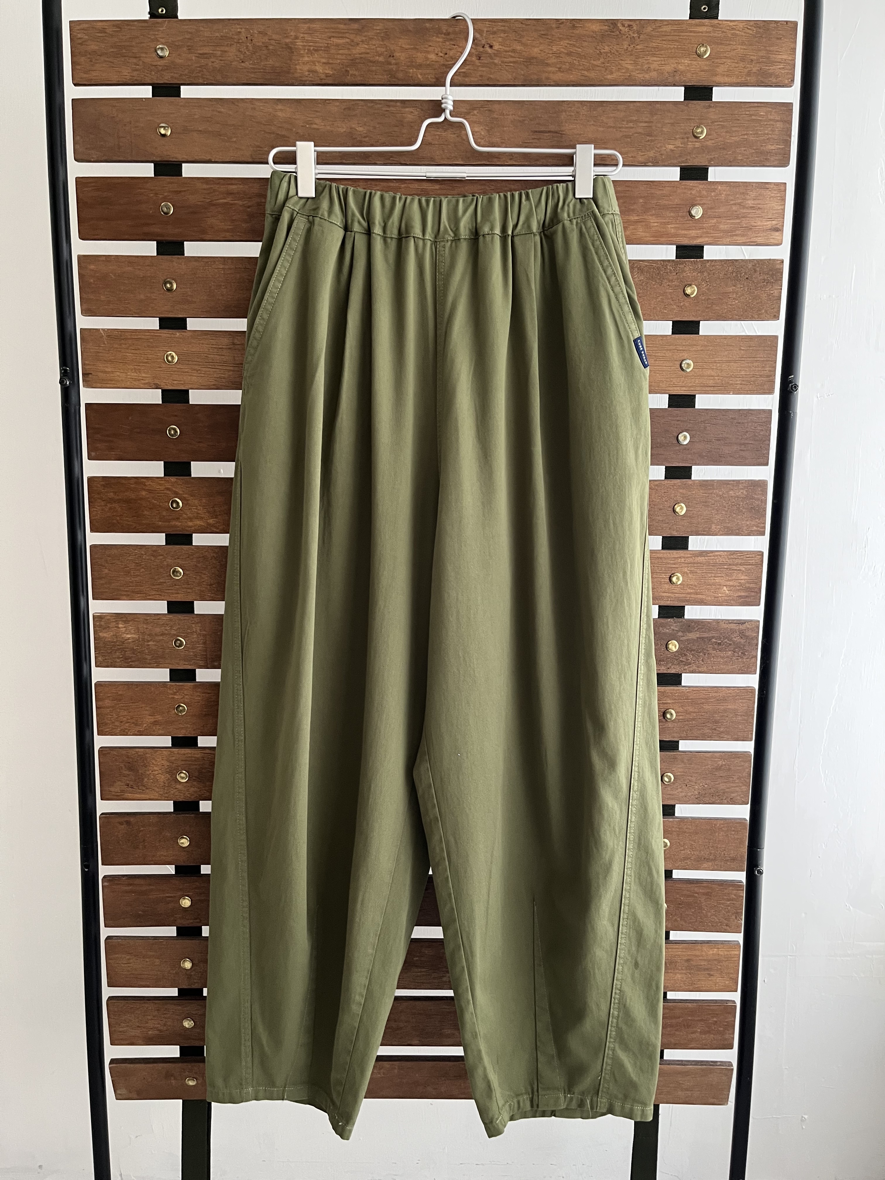 CUBE SUGAR綠色全橡筋闊褲