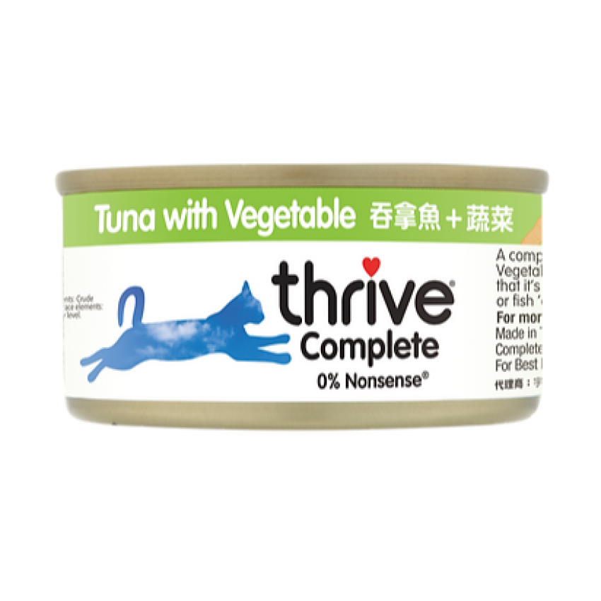 Thrive 脆樂芙 貓貓主食罐 吞拿魚+蔬菜 配方 (75g x 12罐)