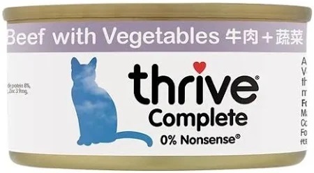 Thrive 脆樂芙 貓貓主食罐 牛肉+蔬菜 配方 (75g x 12罐)