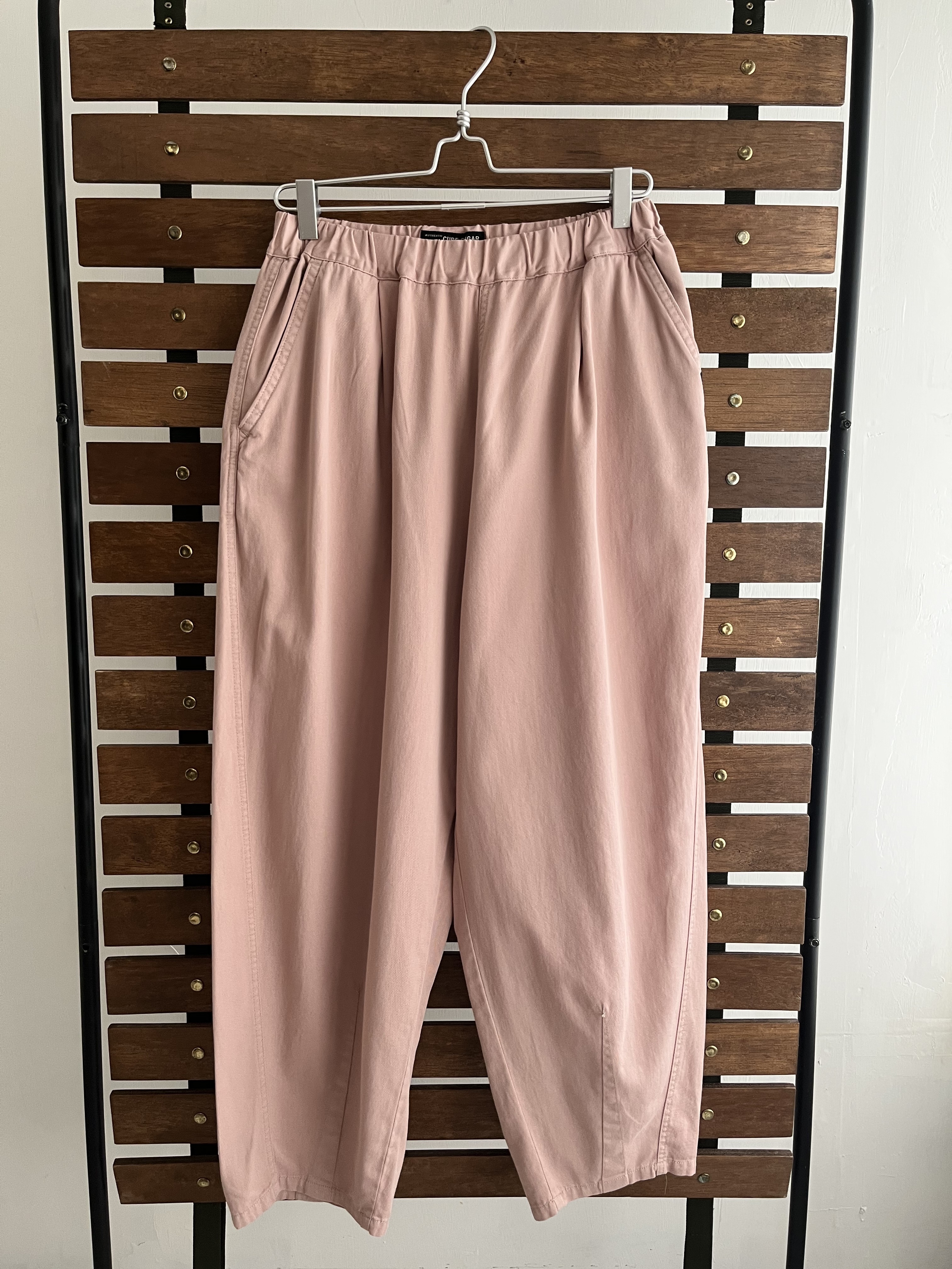 CUBE SUGAR粉紅色全橡筋闊褲