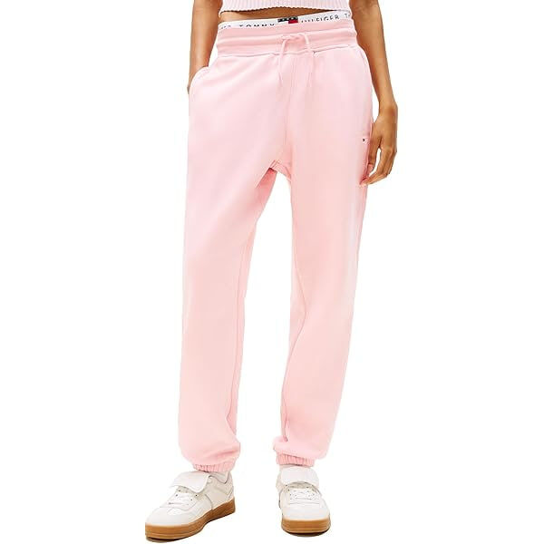 [S] TOMMY HILFIGER SMALL LOGO SWEATPANTS,GLACIER PINK, 76J3162-660 [FINAL SALE] (STH282)