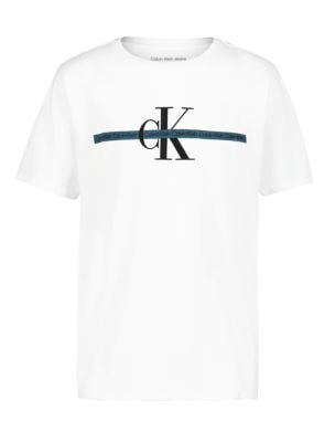 [S] CALVIN KLEIN BIG CK LOGO PRINT T-SHIRT,WHITE, SP40602551-40EM830100 (SCK573)