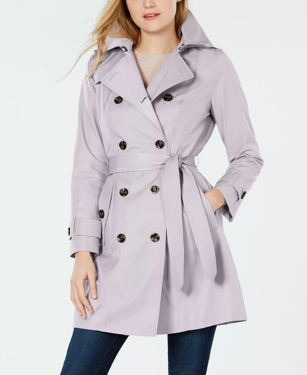 [S] DKNY TRENCH COAT,THISTLE, B3350456-THI FINAL SALE (SD780)