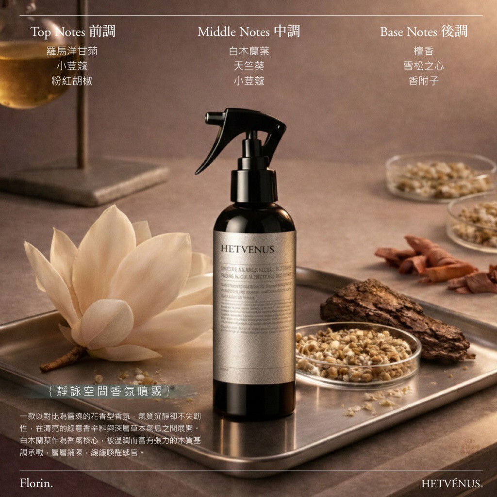 WSBB10846  HETVÉNUS® 專櫃大牌同款 法式首席調香大師限定 室內香氛噴霧 200ml（5月下旬）