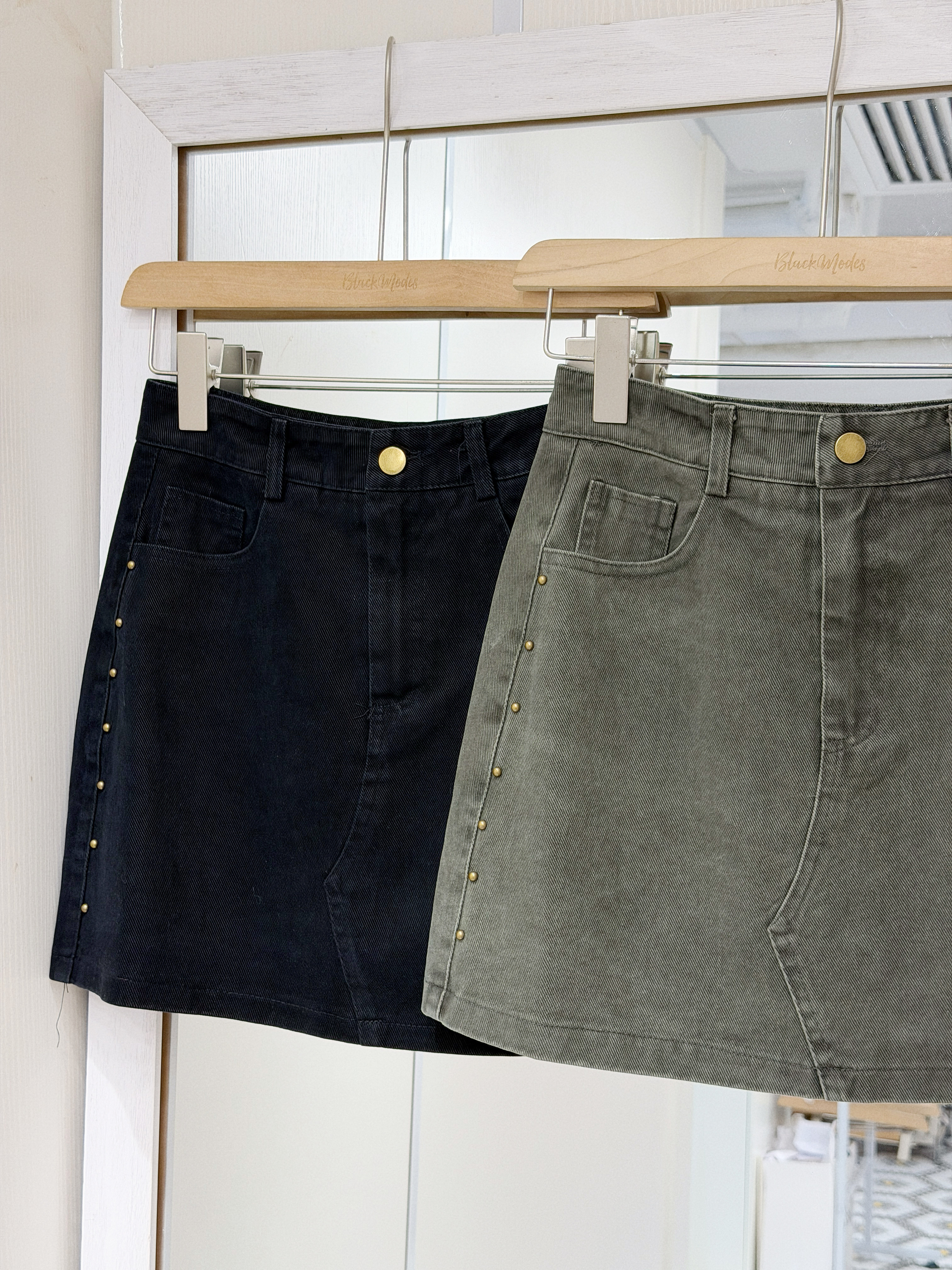 D0542｜甜酷洗水色工裝牛仔短裙⊹ ‧˚✶