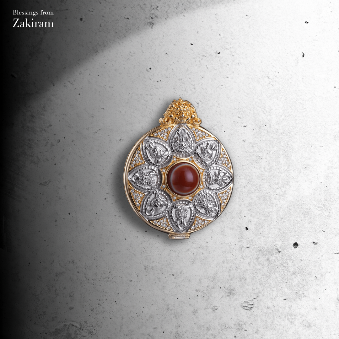 925銀 八大守護神 羊板眼天珠 吊墜