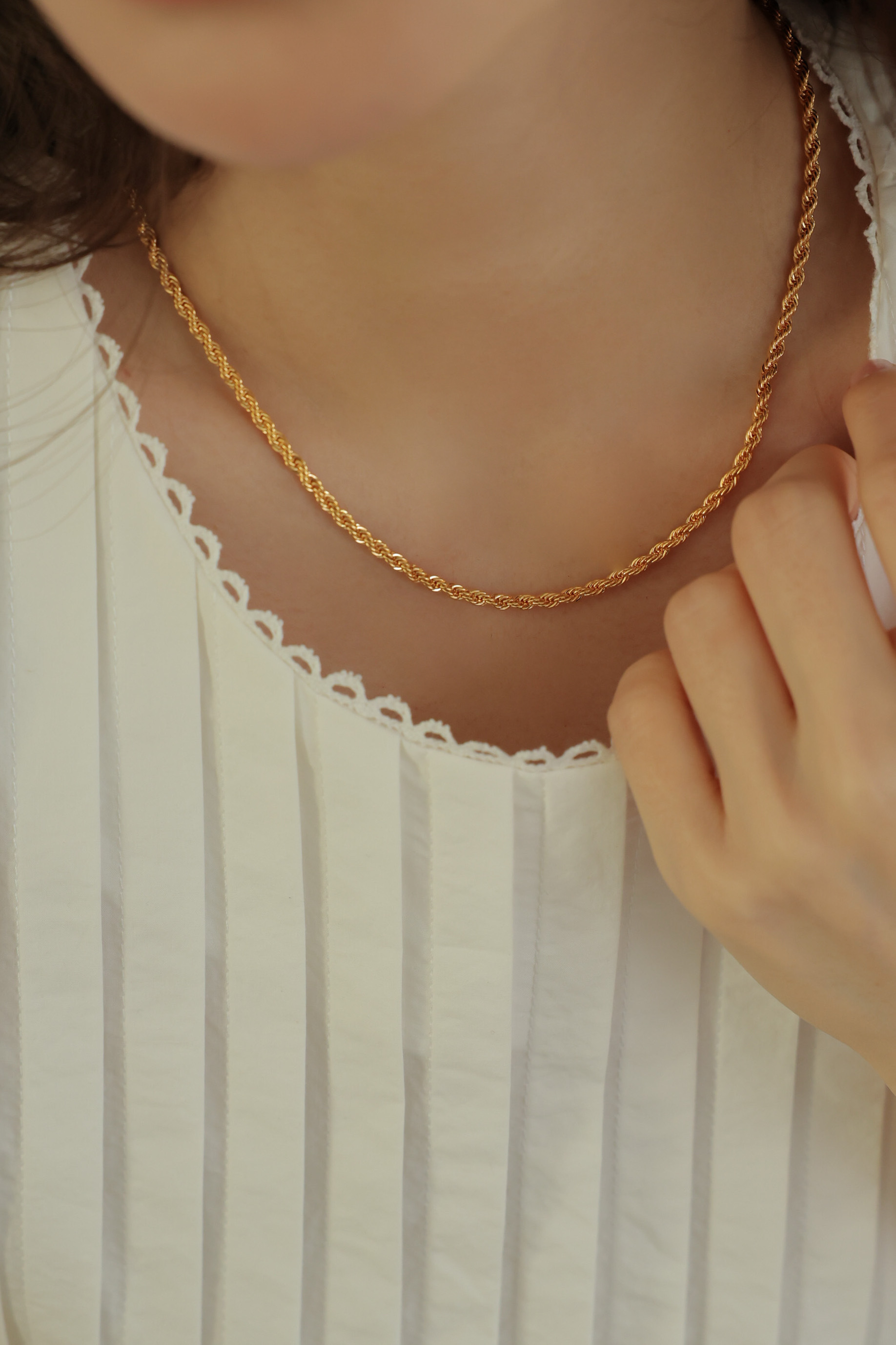 時髦麻花項鍊 HA83