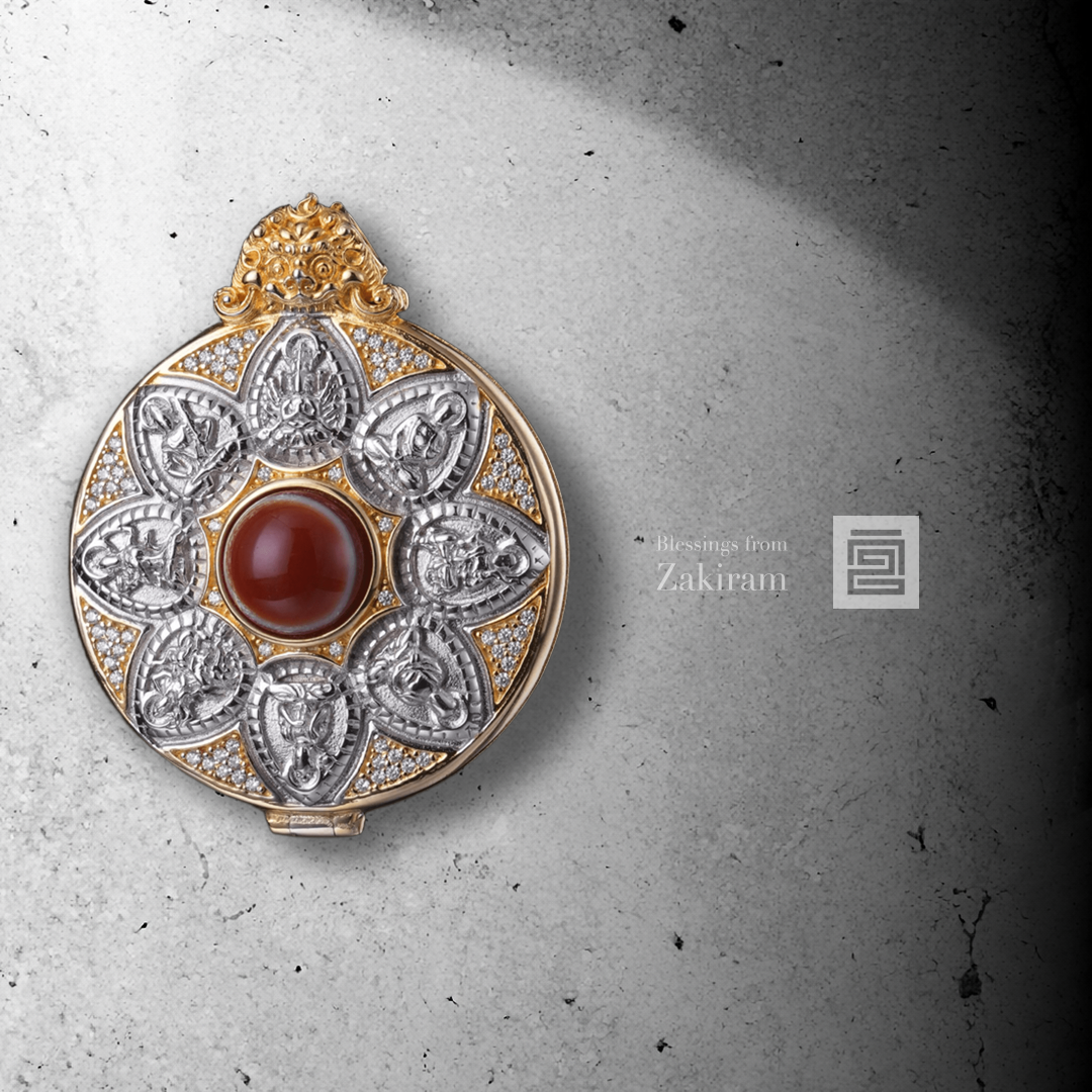 925銀 八大守護神 羊板眼天珠 吊墜