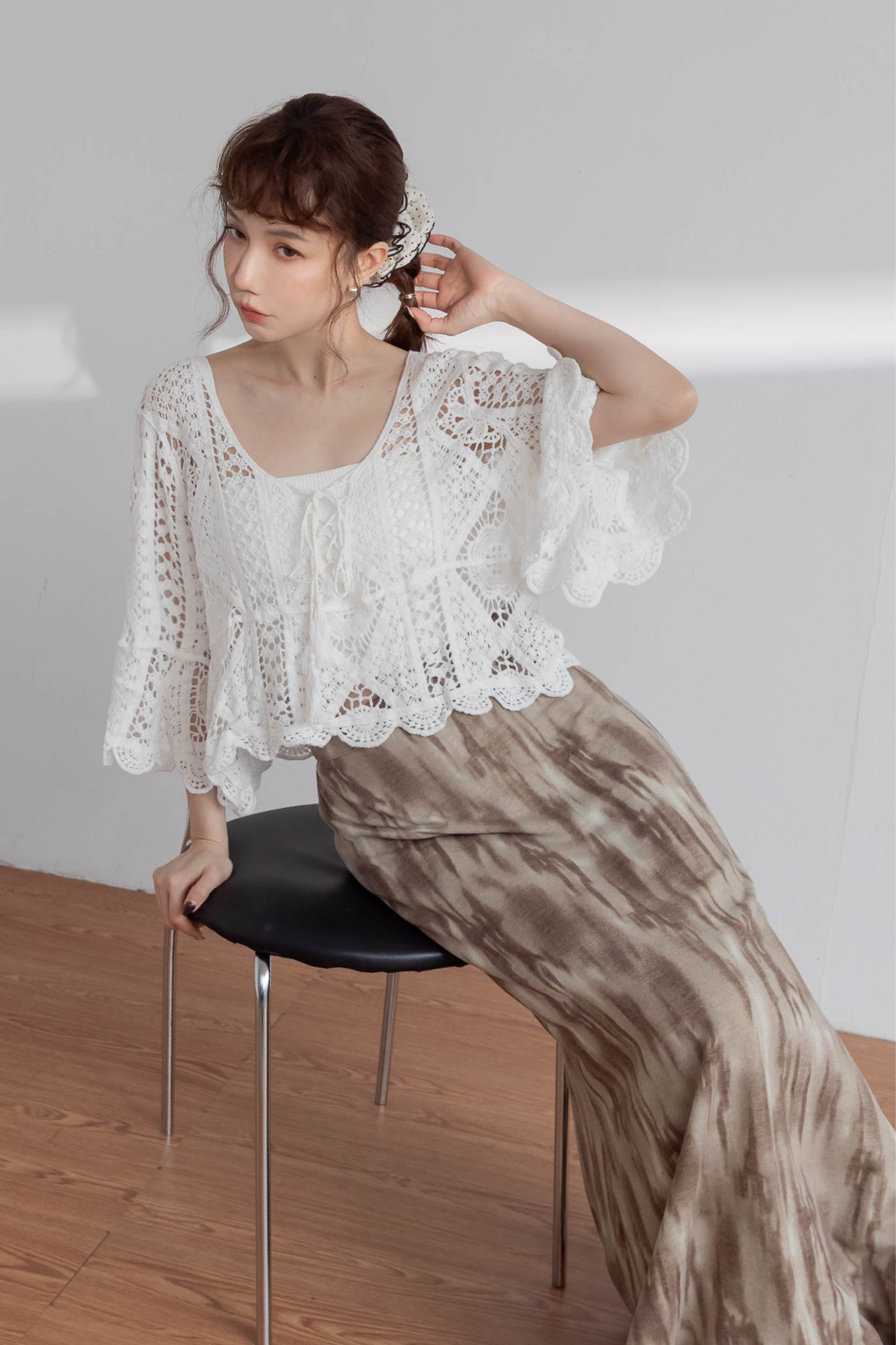 浪漫暈染垂墜長裙