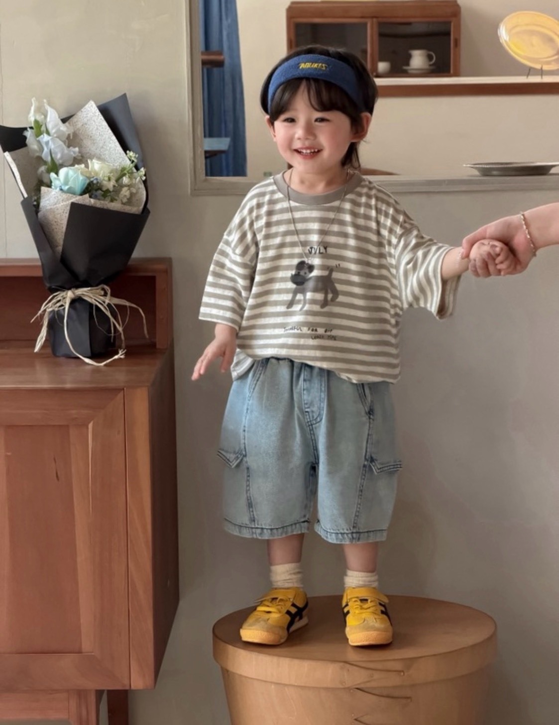 刷色工裝牛仔褲