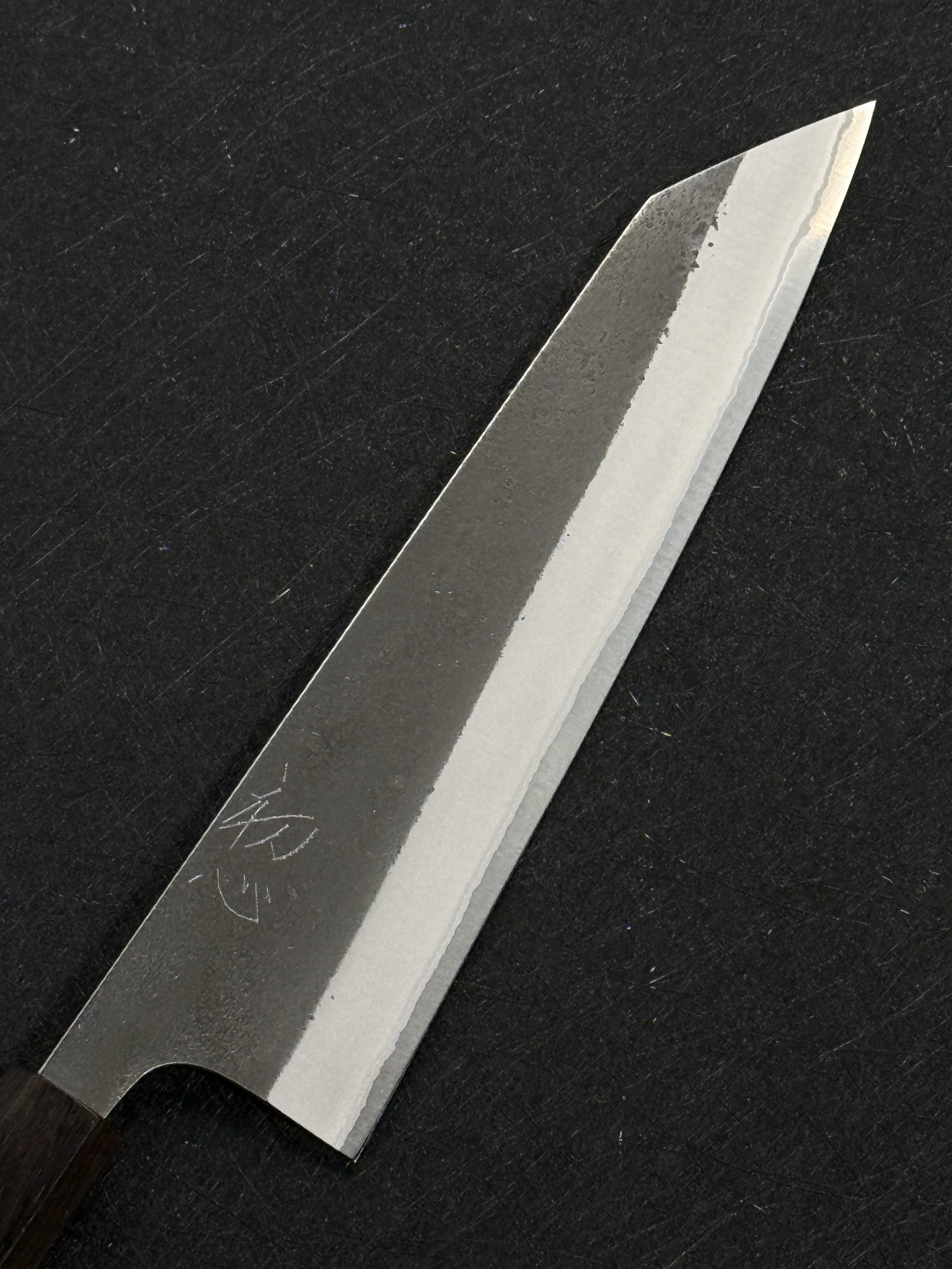 初心 吉金 白二鋼 不鏽鋼割込 黑梨地 切付牛刀 黑檀柄