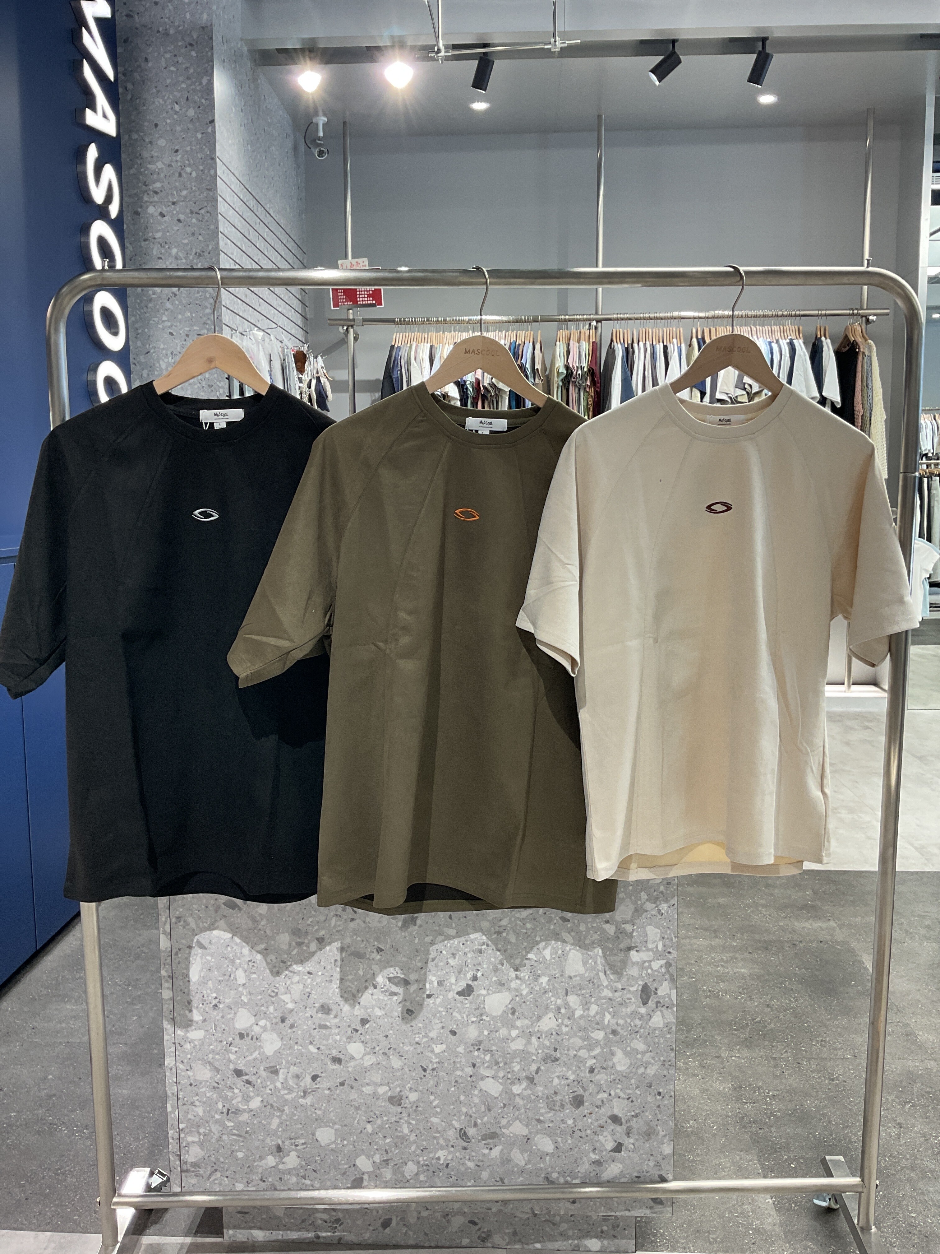 MT7172 刺繡LOGO麂皮短袖