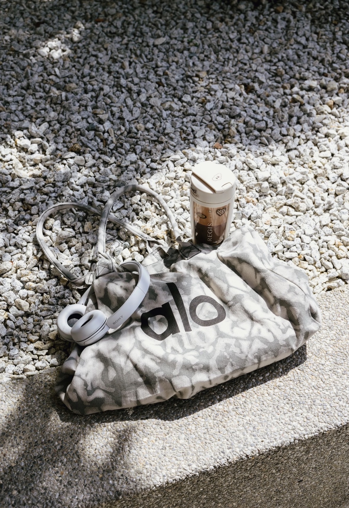 代購-ALO yoga 撞色印花 棉 托特包 Tote包 手提包