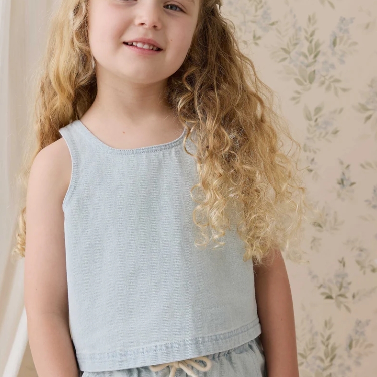 （預購）JAMIEKAY 後排釦牛仔無袖上衣 Ira Top - Summer Clouds