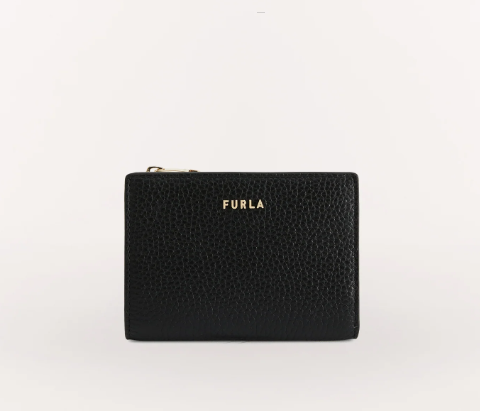 [U] FURLA NERO PCO9RZY00104S00A00C64NX RITZY S BI-FOLD W/ZIP - VITELLO ST.OASI, 8050597695433 (UF257)