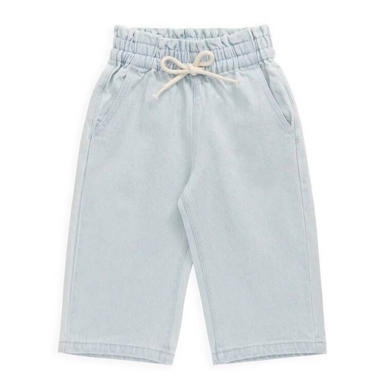 （預購）JAMIEKAY 綁帶淺色牛仔寬褲 Ira Pant - Summer Clouds