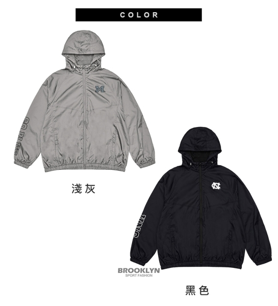 【下殺↘ $599】NCAA 外套 連帽外套 密西根大學 中性 灰色 刺繡LOGO 風衣外套 男 7225542211