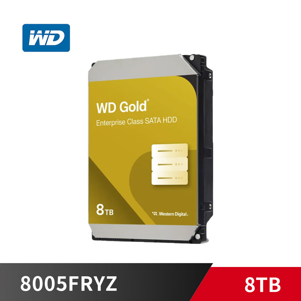 《限量》WD 8TB【 金標 】8005FRYZ / 7200轉 / 256M / SATA3 / 5年保 WD8005FRYZ