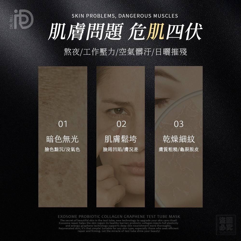 WSBB7514  台灣🇹🇼Dr.Rell 外泌體益生膠原石墨烯試管面膜30ml（5月下旬 ）