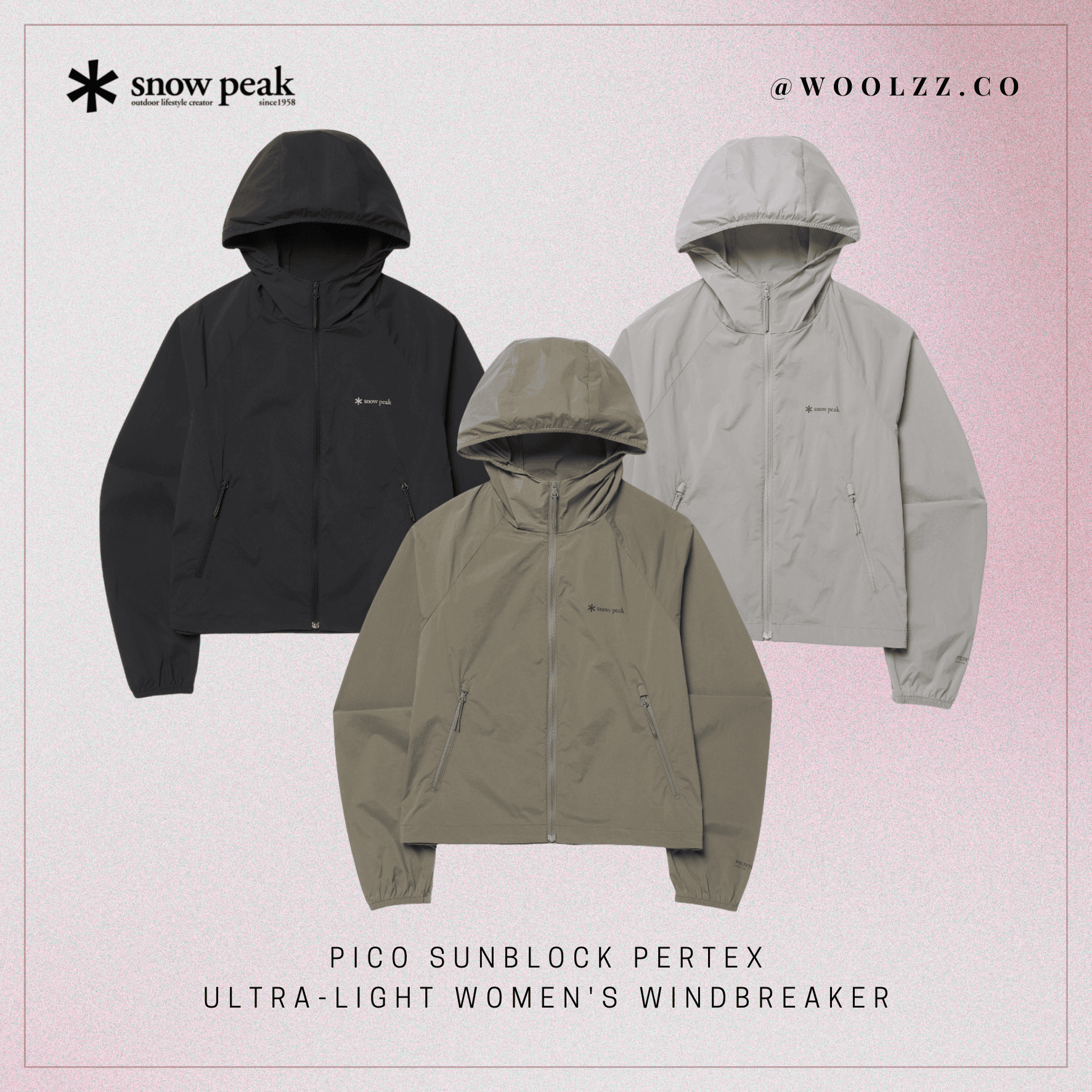 Snow Peak Pico 防曬 Pertex 超輕量女款防風外套 S26MWT-WB79