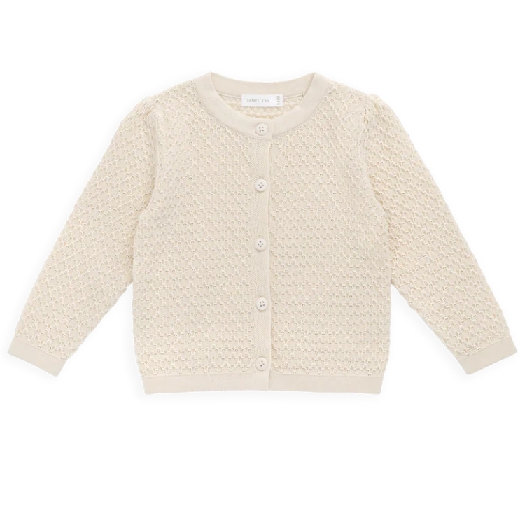 （預購）JAMIEKAY 菱格針織紋理開衫 Clementine Cardigan - Vanilla