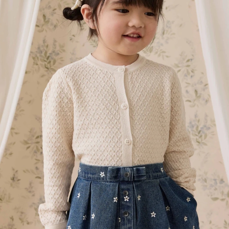 （預購）JAMIEKAY 菱格針織紋理開衫 Clementine Cardigan - Vanilla