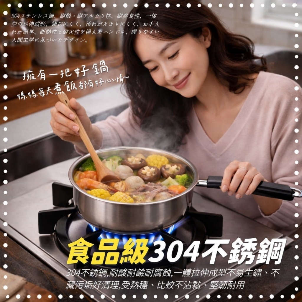 WSBB10856  台灣製｜304不鏽鋼🔥職人級單柄萬用鍋（5月下旬）