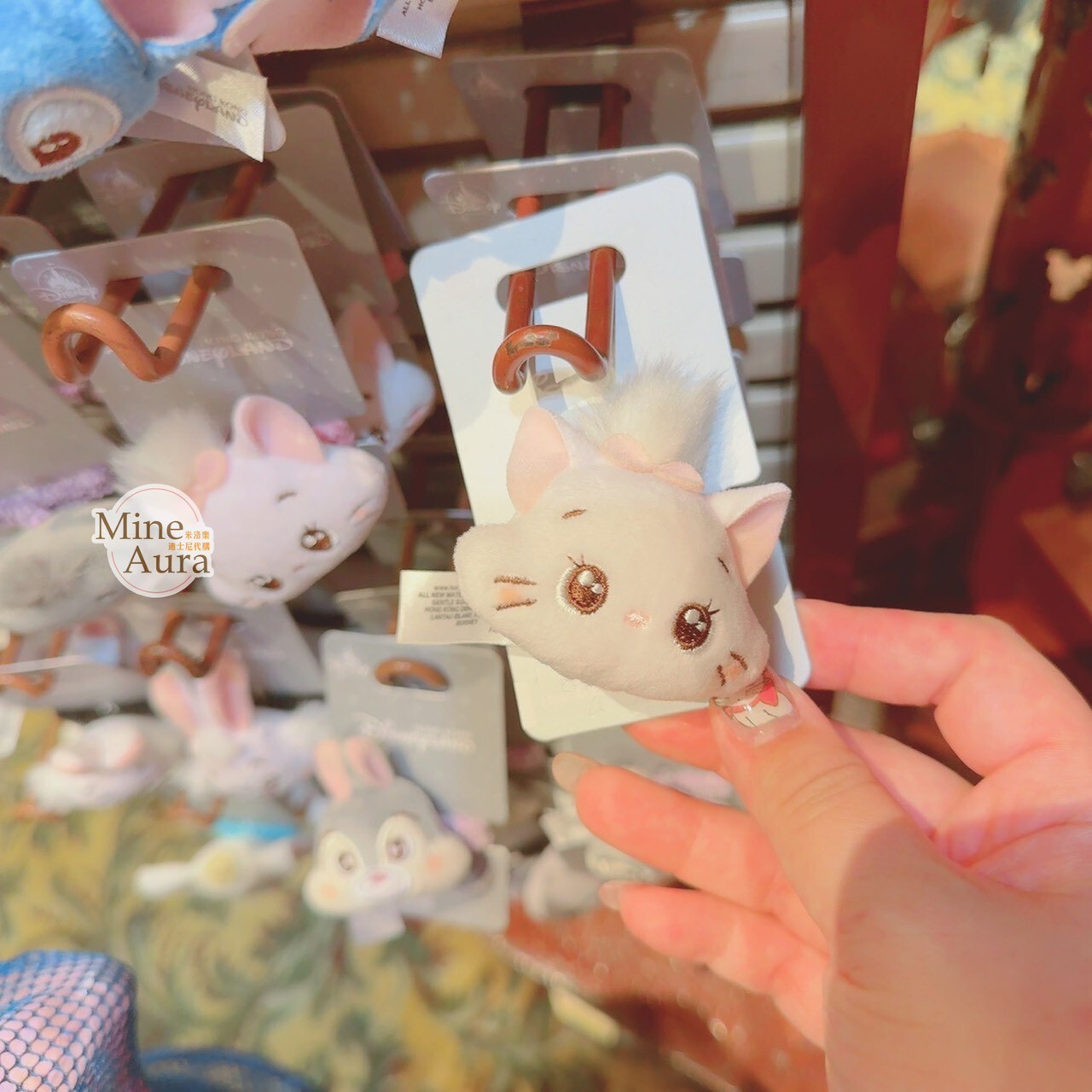 瑪莉貓 Marie 絨毛大頭造型 髮束 髮飾 貓兒歷險記 The Aristocats -香港迪士尼樂園