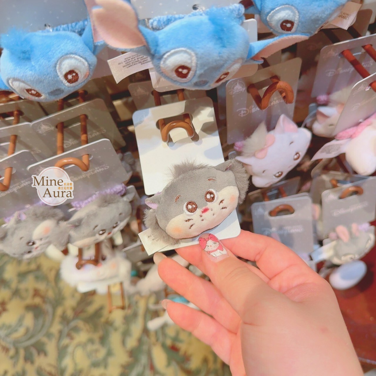 路西法 魯斯佛 Lucife 壞貓咪 絨毛大頭造型 髮束 髮飾 -香港迪士尼樂園