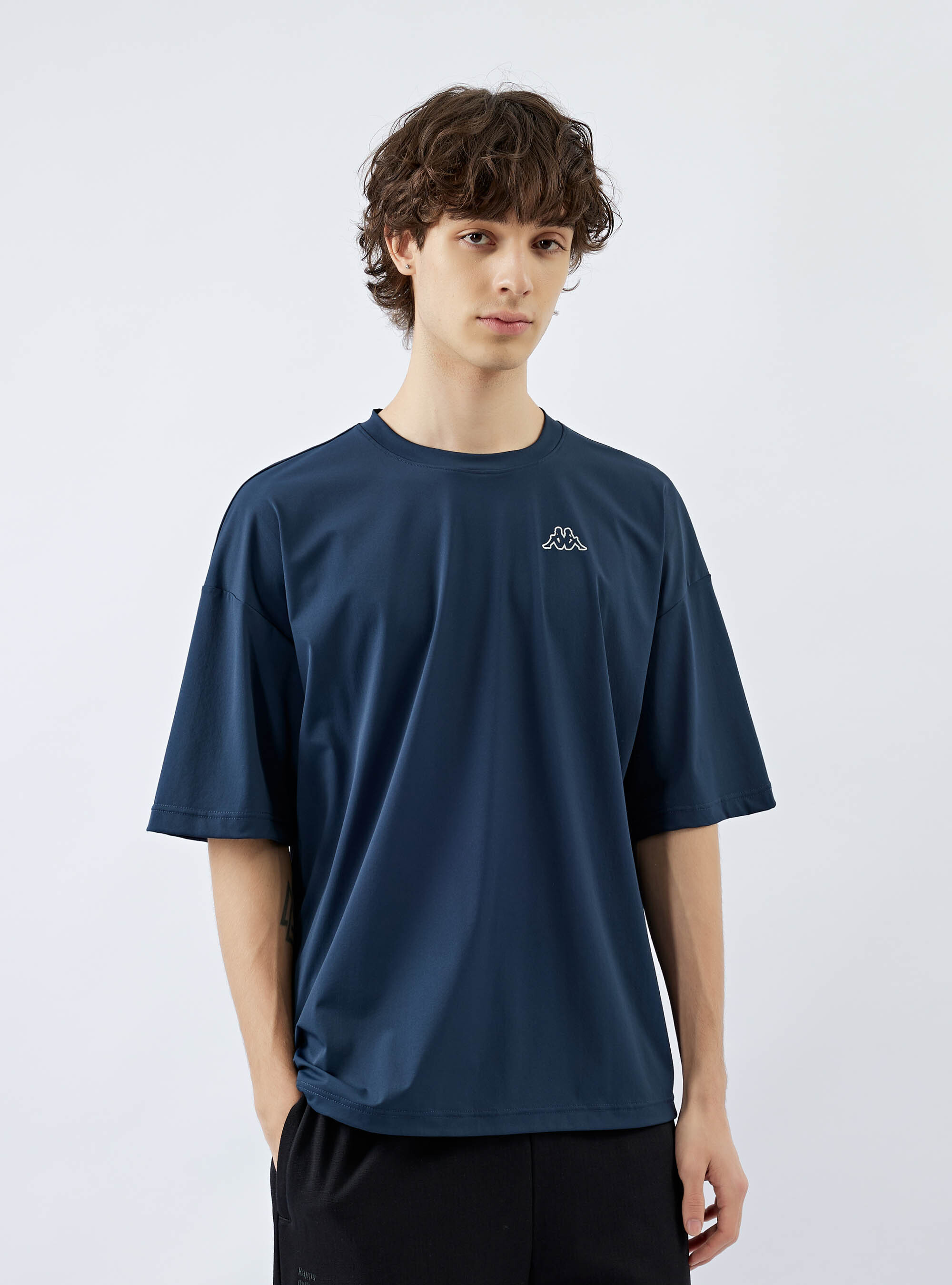 男女適穿  寬鬆剪裁防曬抽繩短袖T-shirt