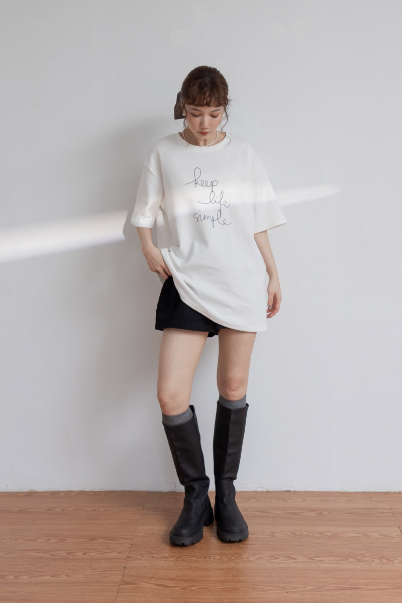 美式數字印花上衣