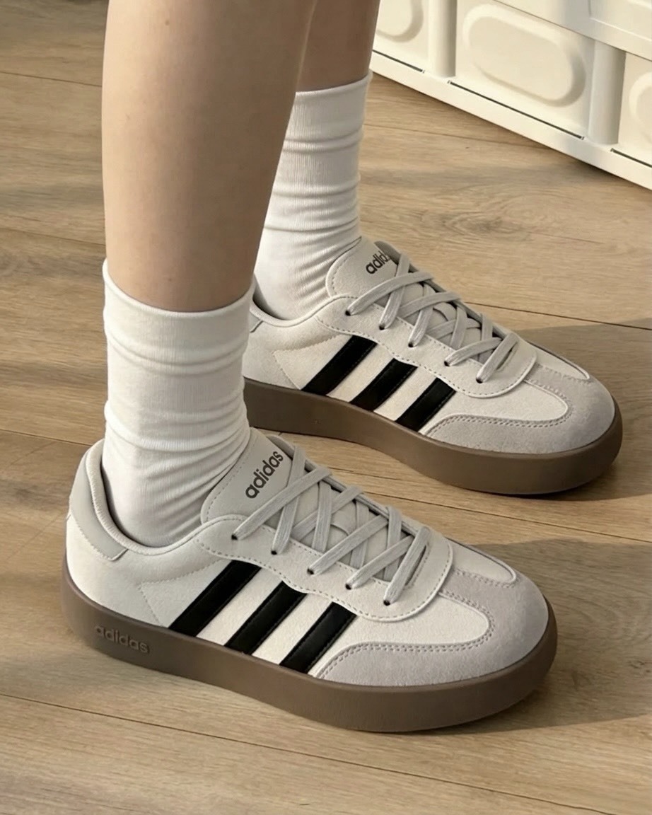 ADIDAS BARREDA 淺米灰色 白灰 德訓鞋