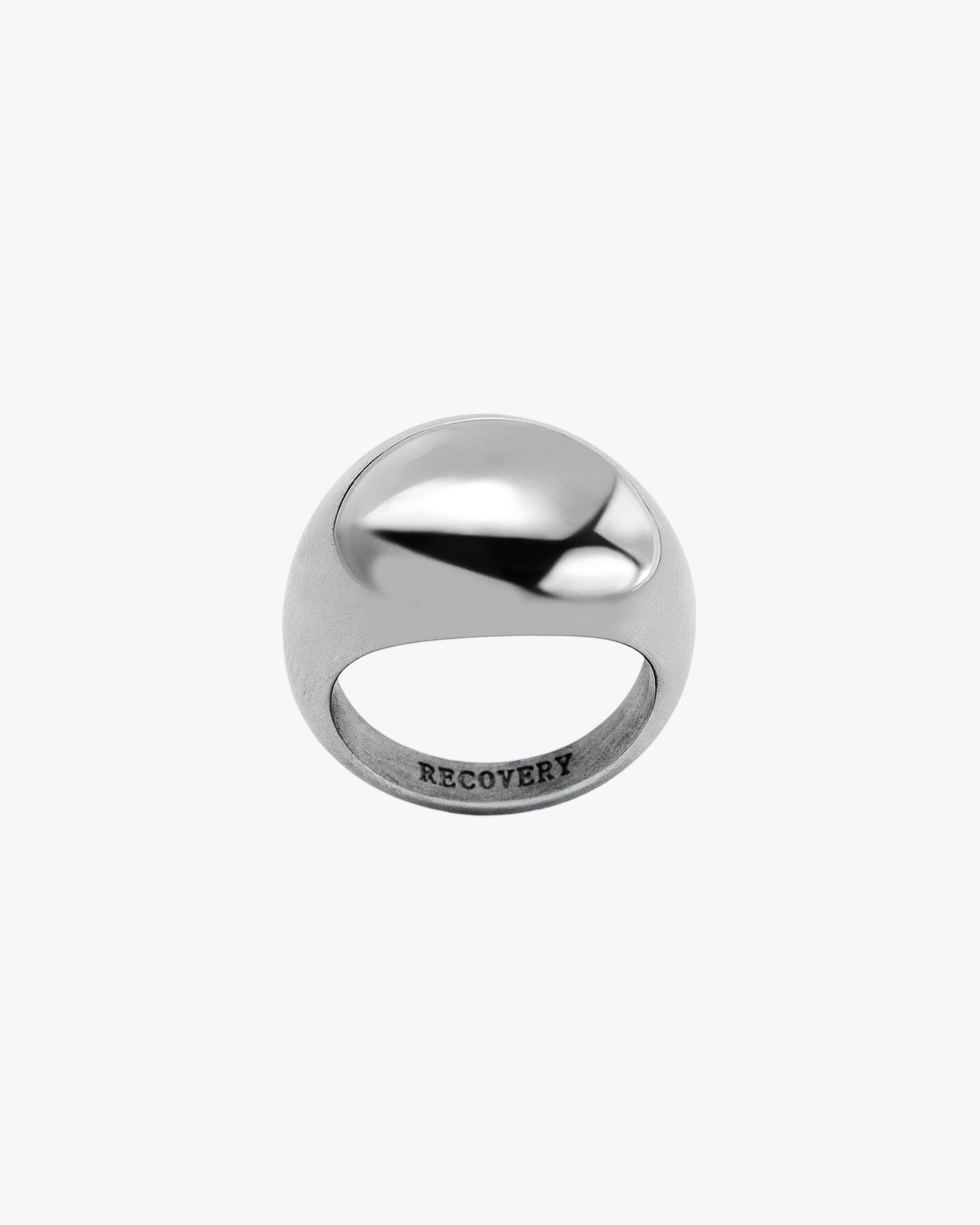 RECOVERY 基本橢圓球面戒指 (亮銀)