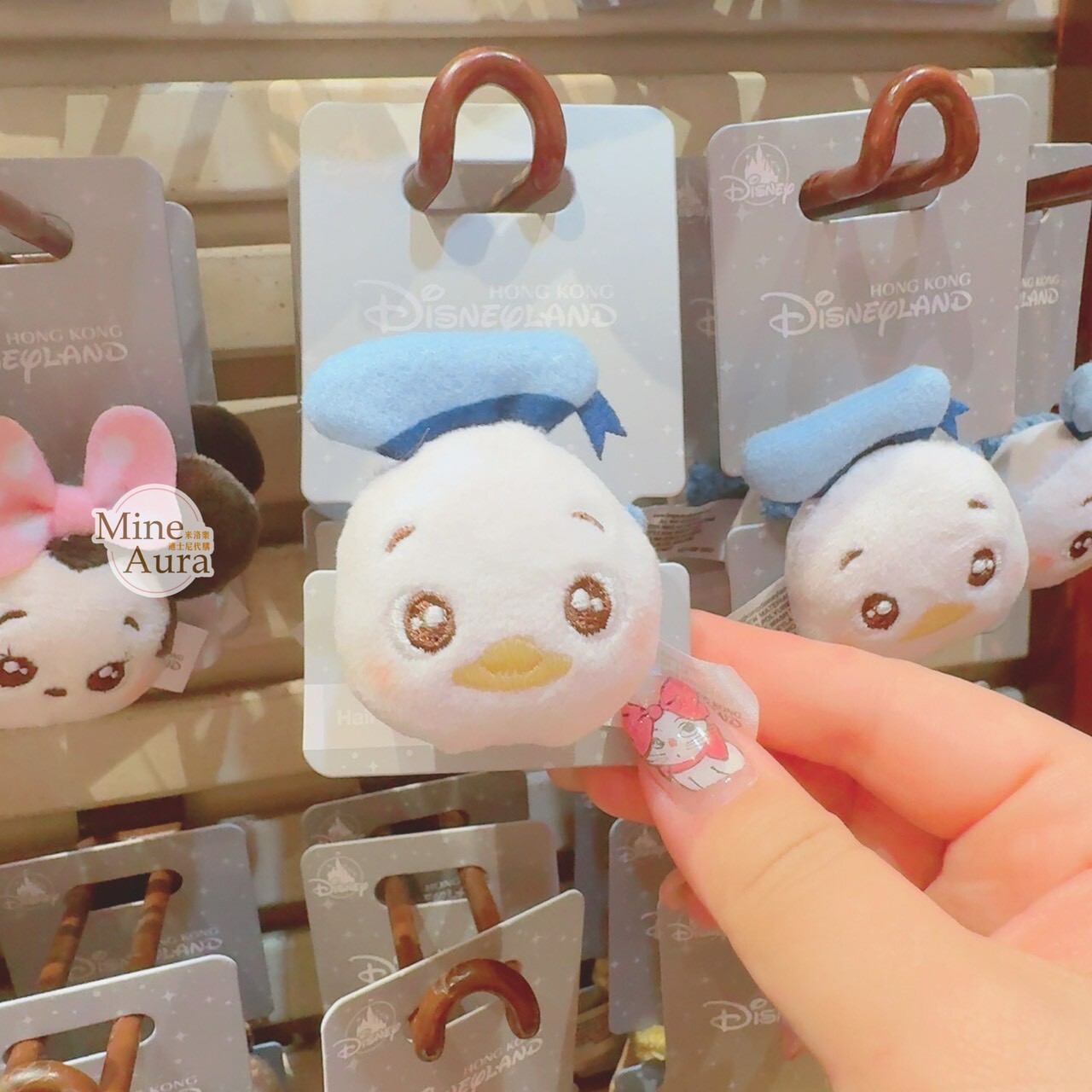 唐老鴨 Donald 絨毛大頭造型 髮束 髮飾 -香港迪士尼樂園