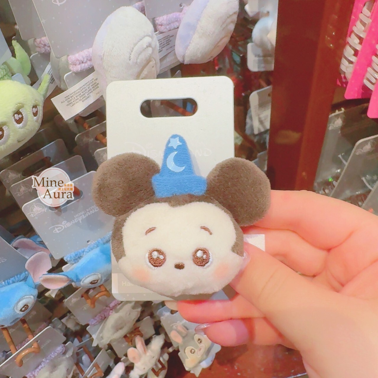 米奇 Mickey 魔法師 絨毛大頭造型 髮束 髮飾 -香港迪士尼樂園