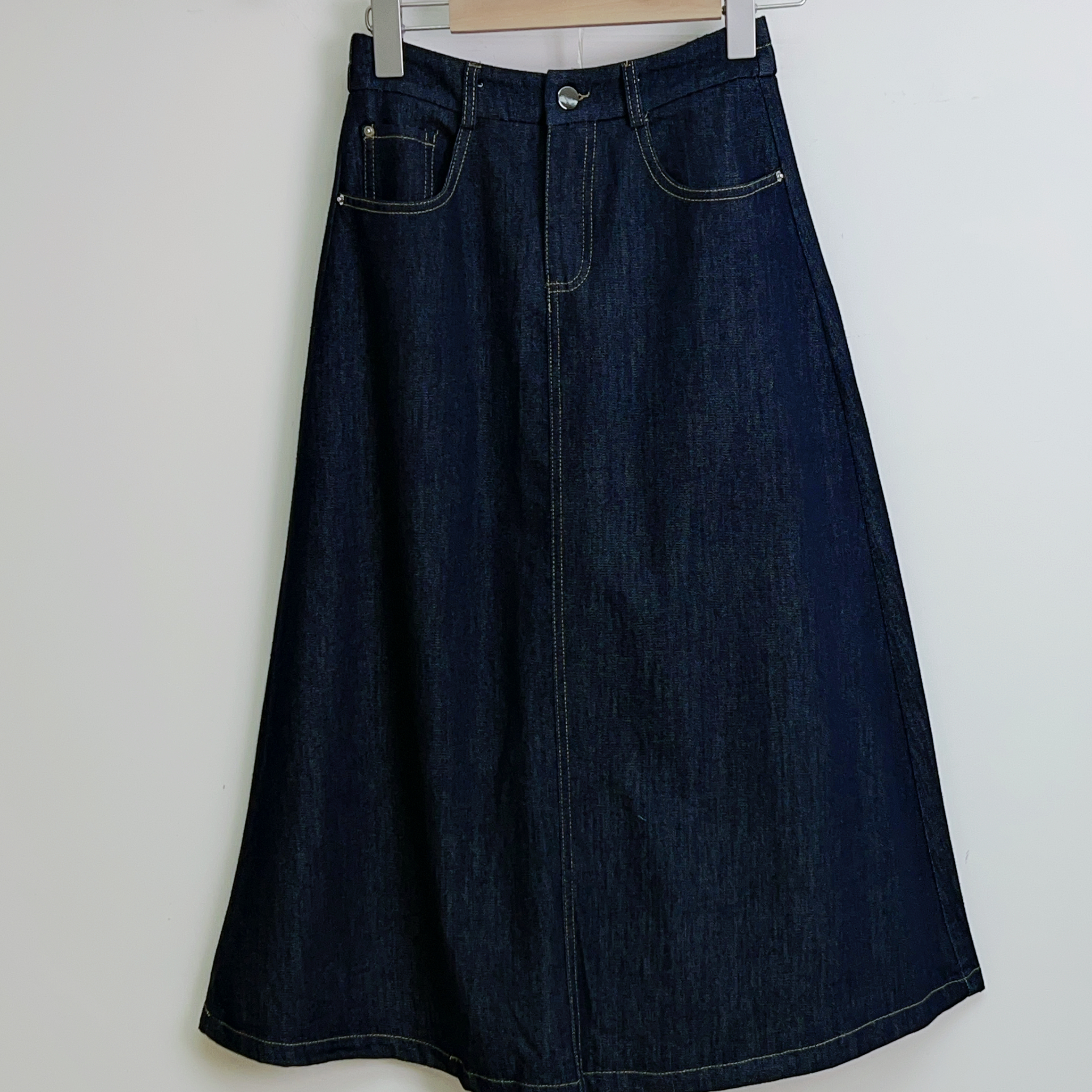 後橡筋腰薄牛仔裙（腰S:25-30/M:27-32/L:29-34/吋）S6120 #2603clo