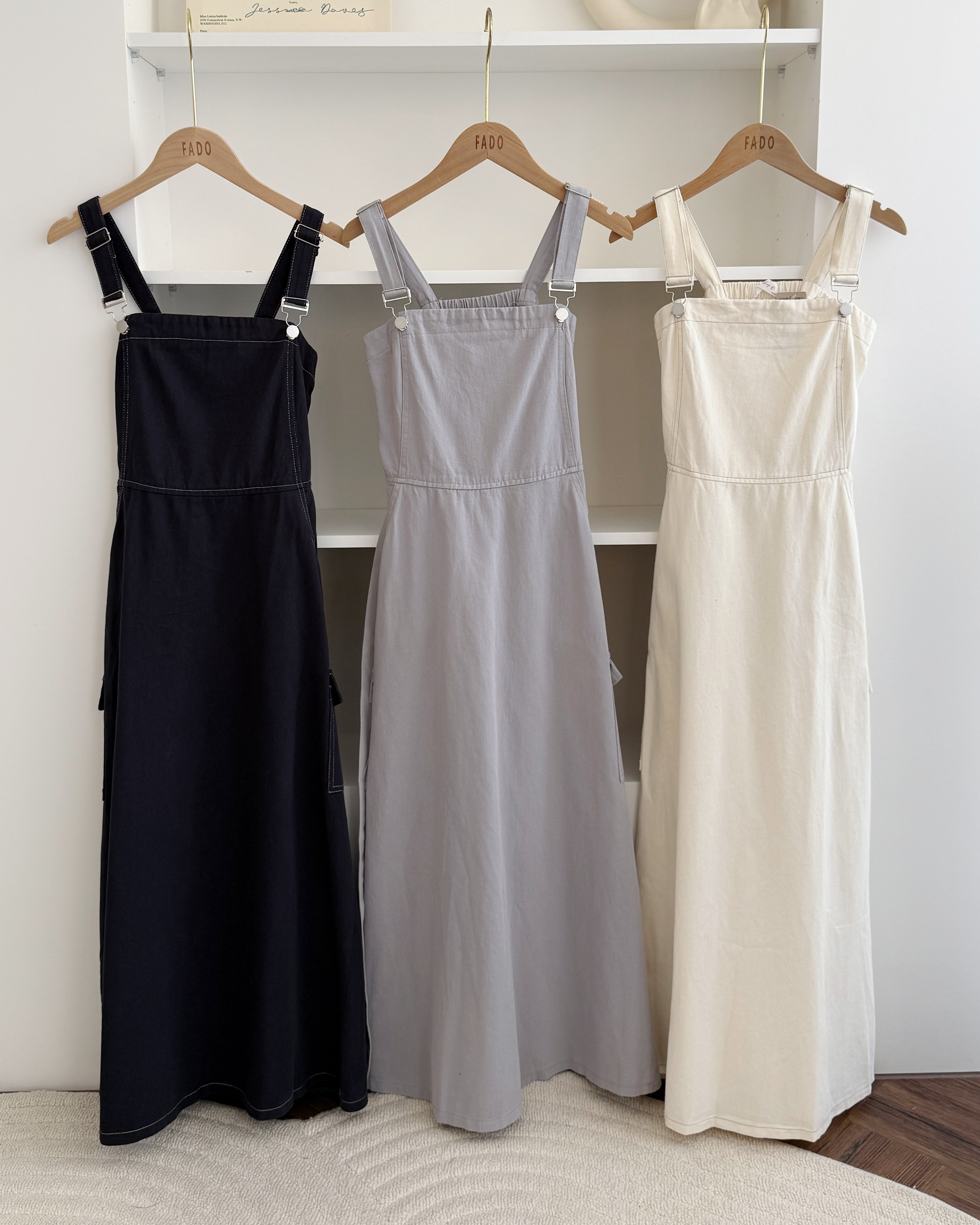 法朵Fado shop｜工裝吊帶洋裝(附腰帶) 6755001 三色