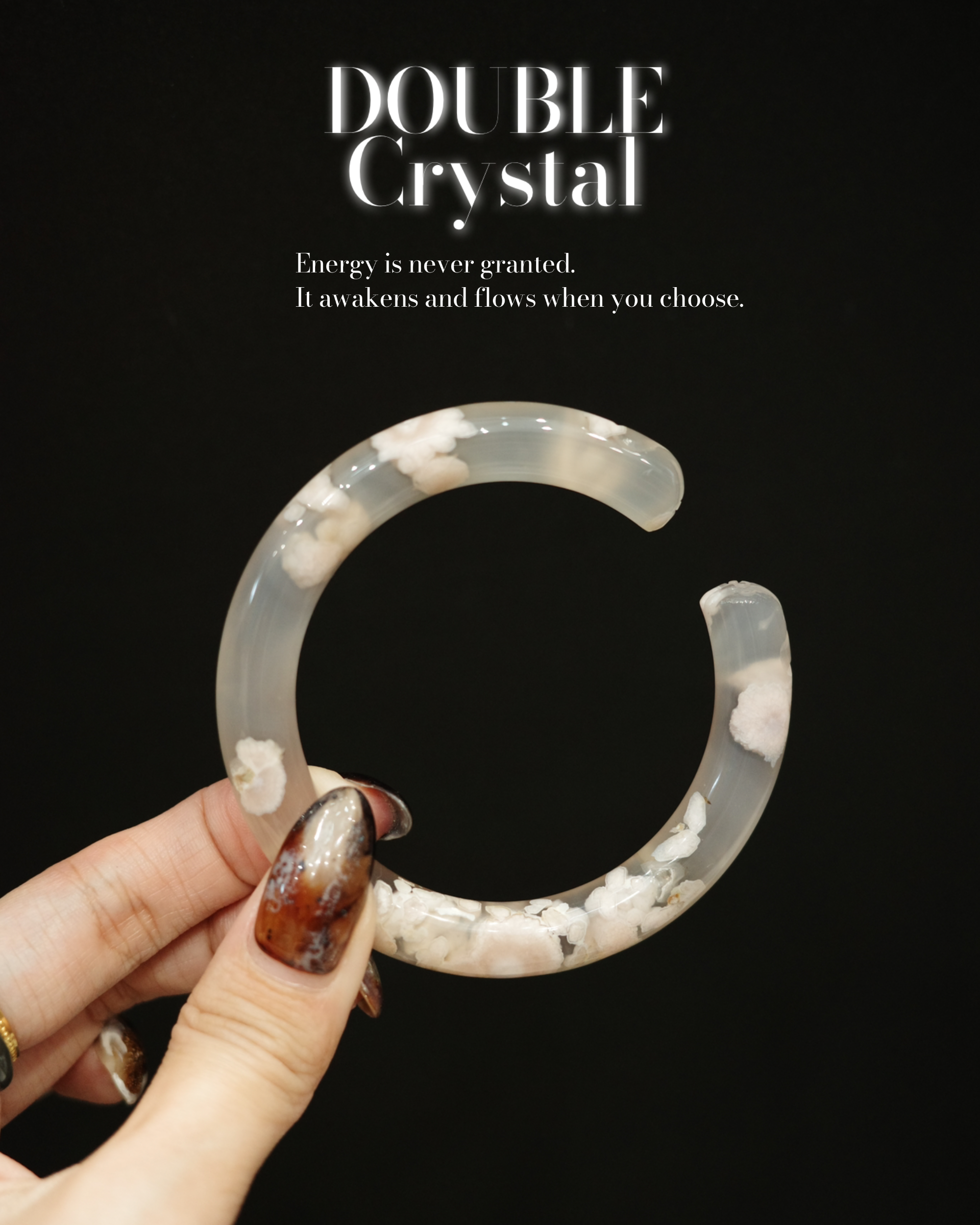 碎花請柬｜櫻花瑪瑙｜56圈口｜貓爪鐲