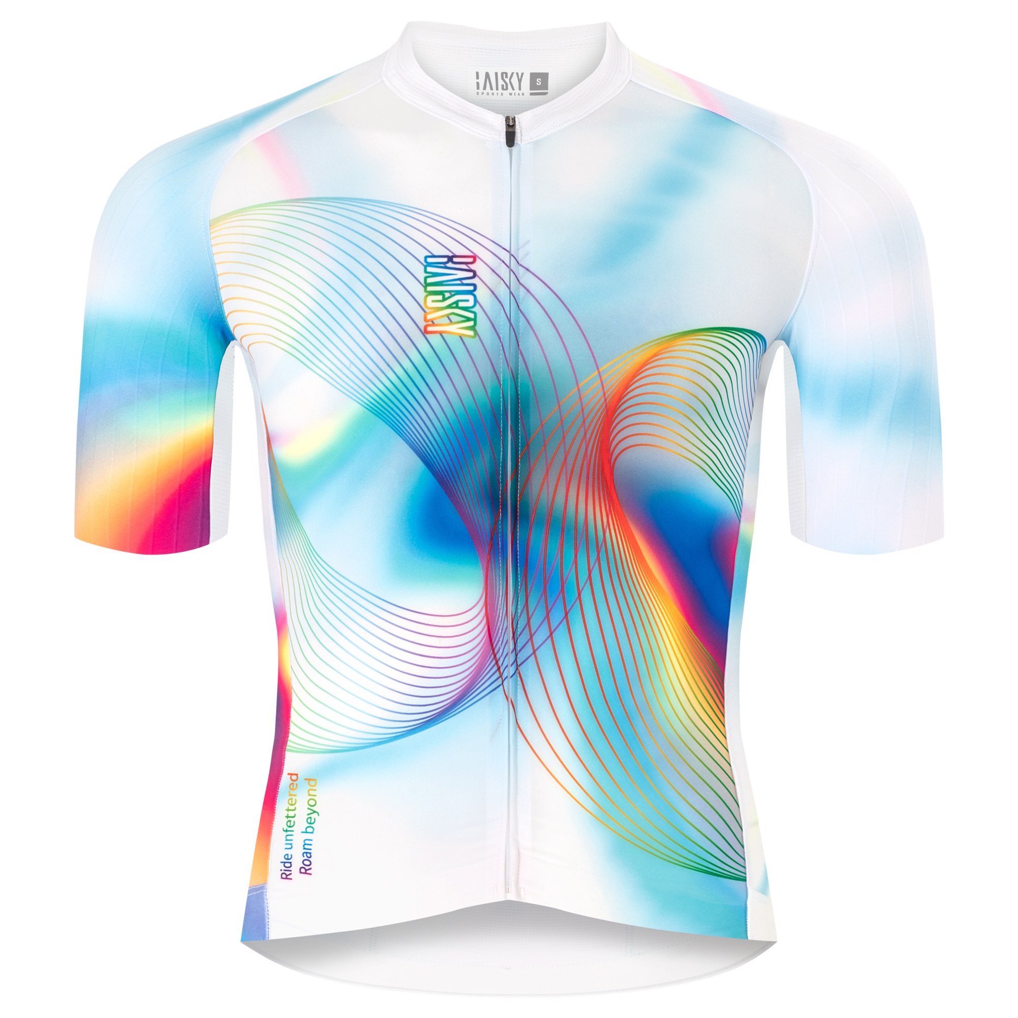 男女共版空力短車衣 光纖 白