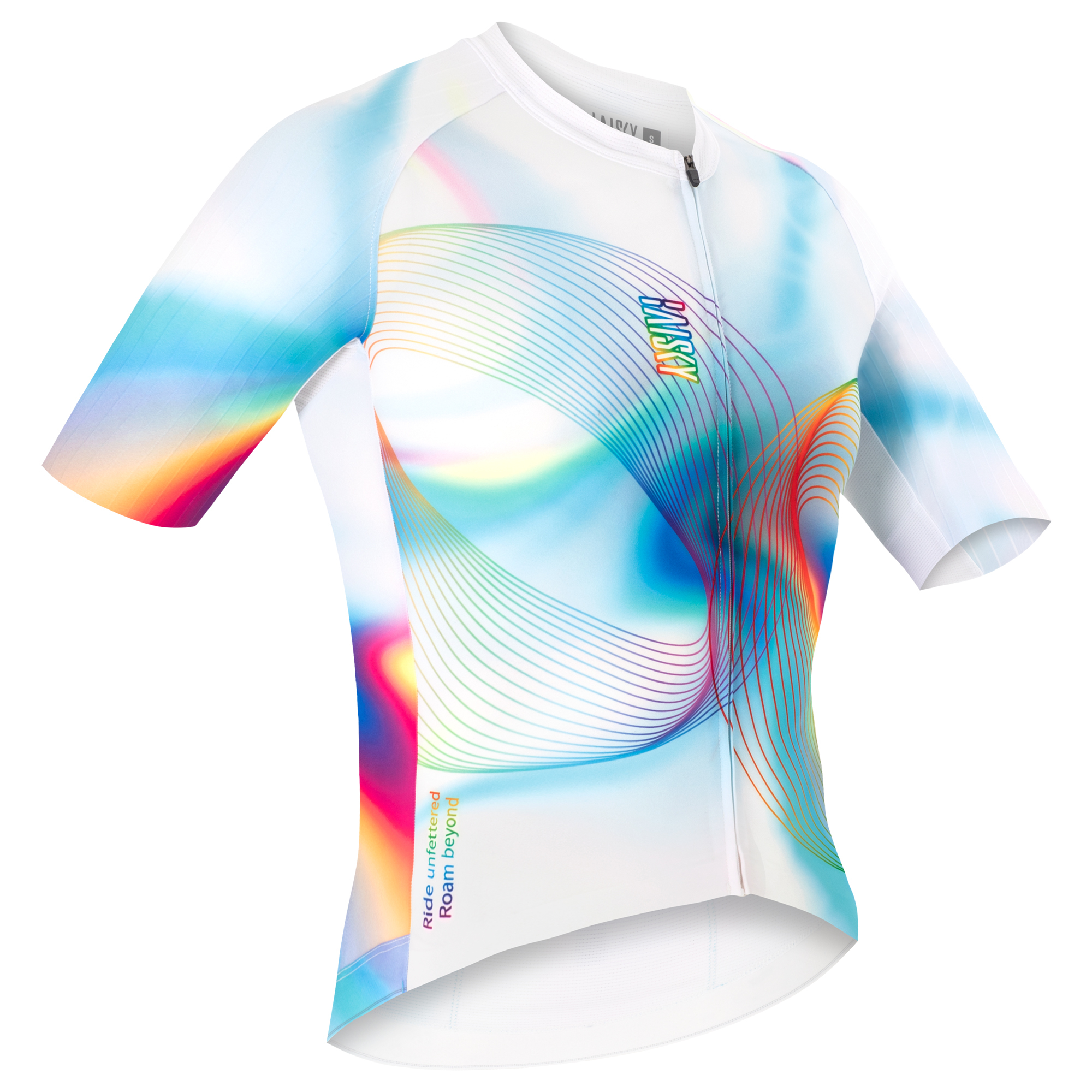 男女共版空力短車衣 光纖 白