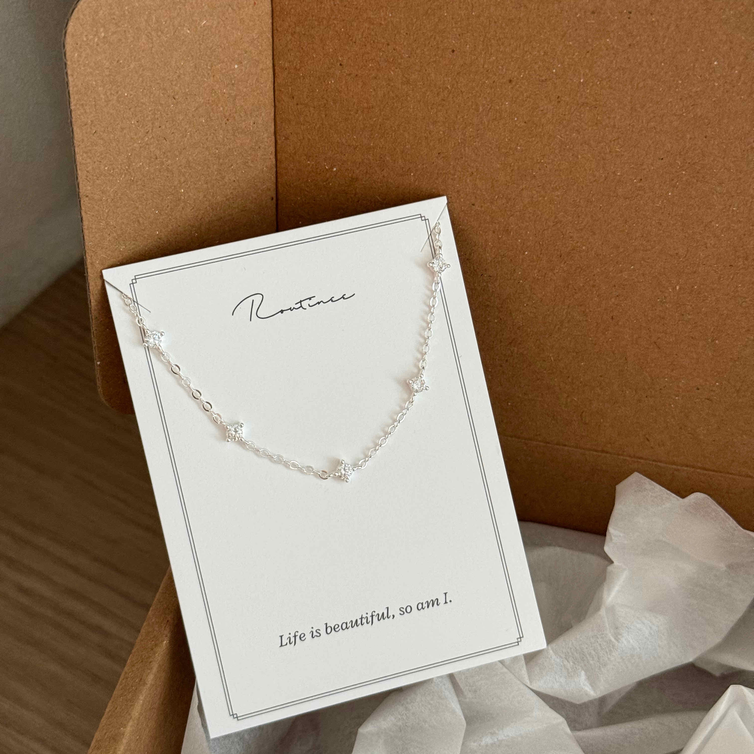 🇰🇷925 silver 閃閃圓鑽粗鏈條手鍊