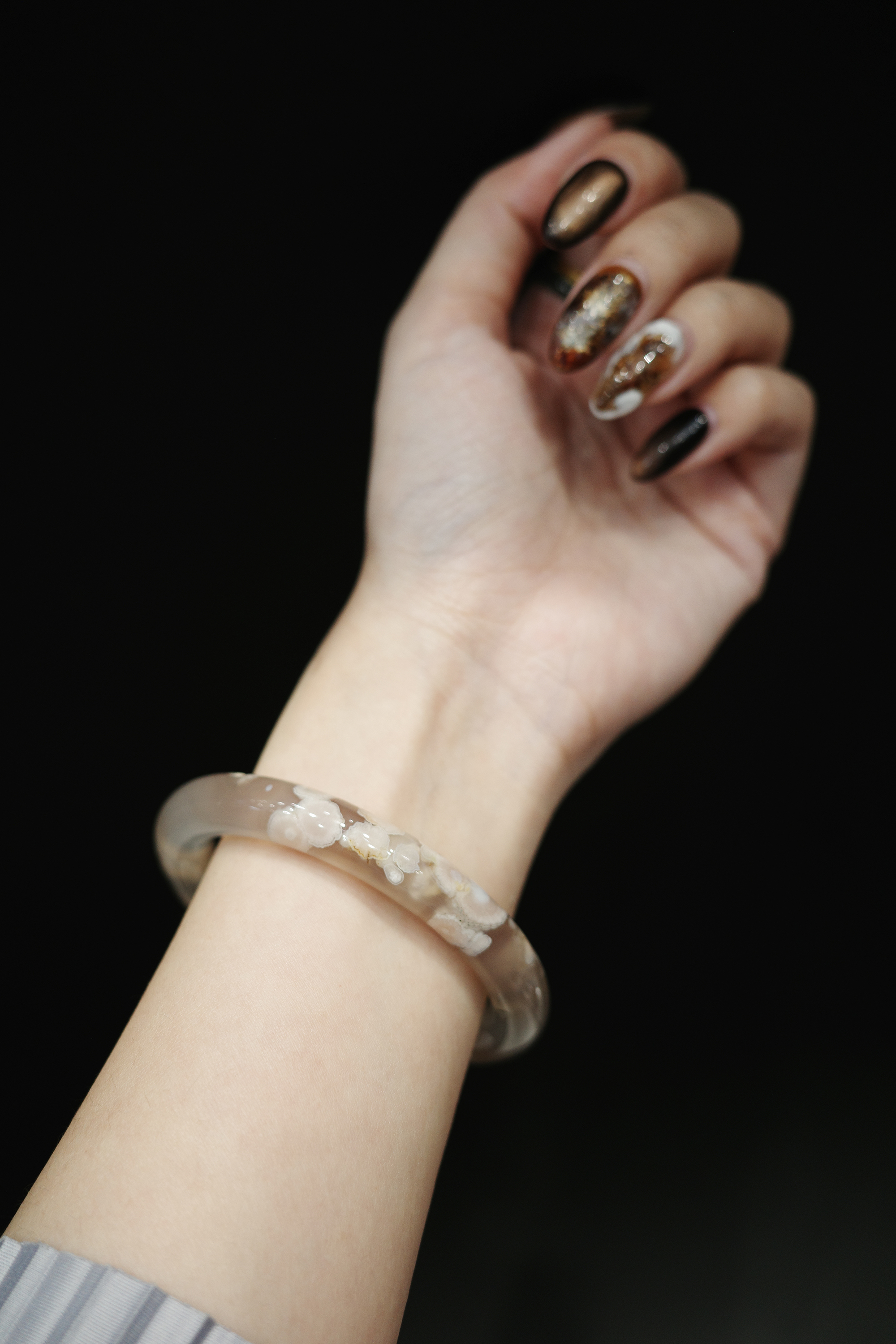 碎花請柬｜櫻花瑪瑙｜56圈口｜貓爪鐲