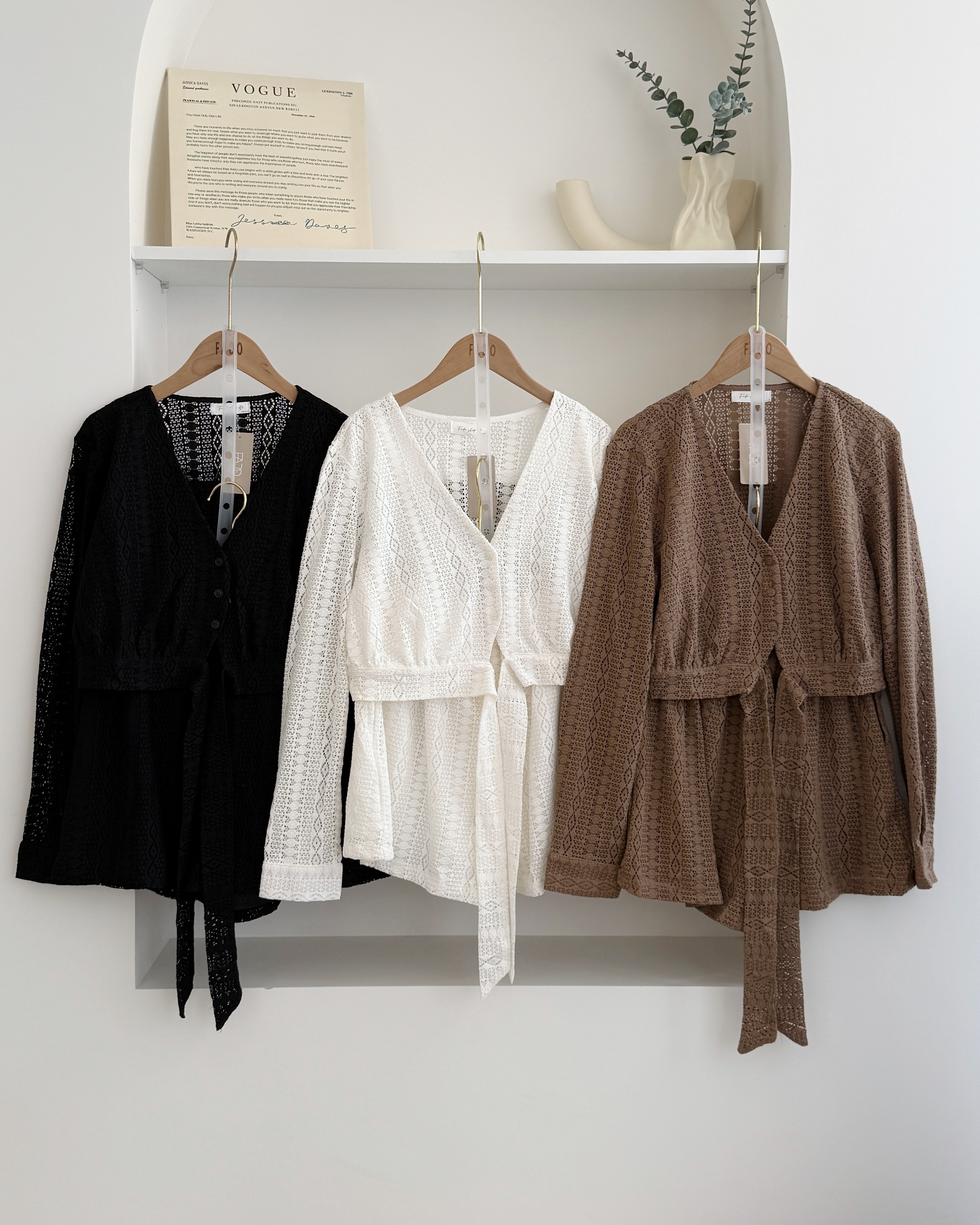 法朵Fado shop｜蕾絲綁結上衣+短褲 9255001 三色