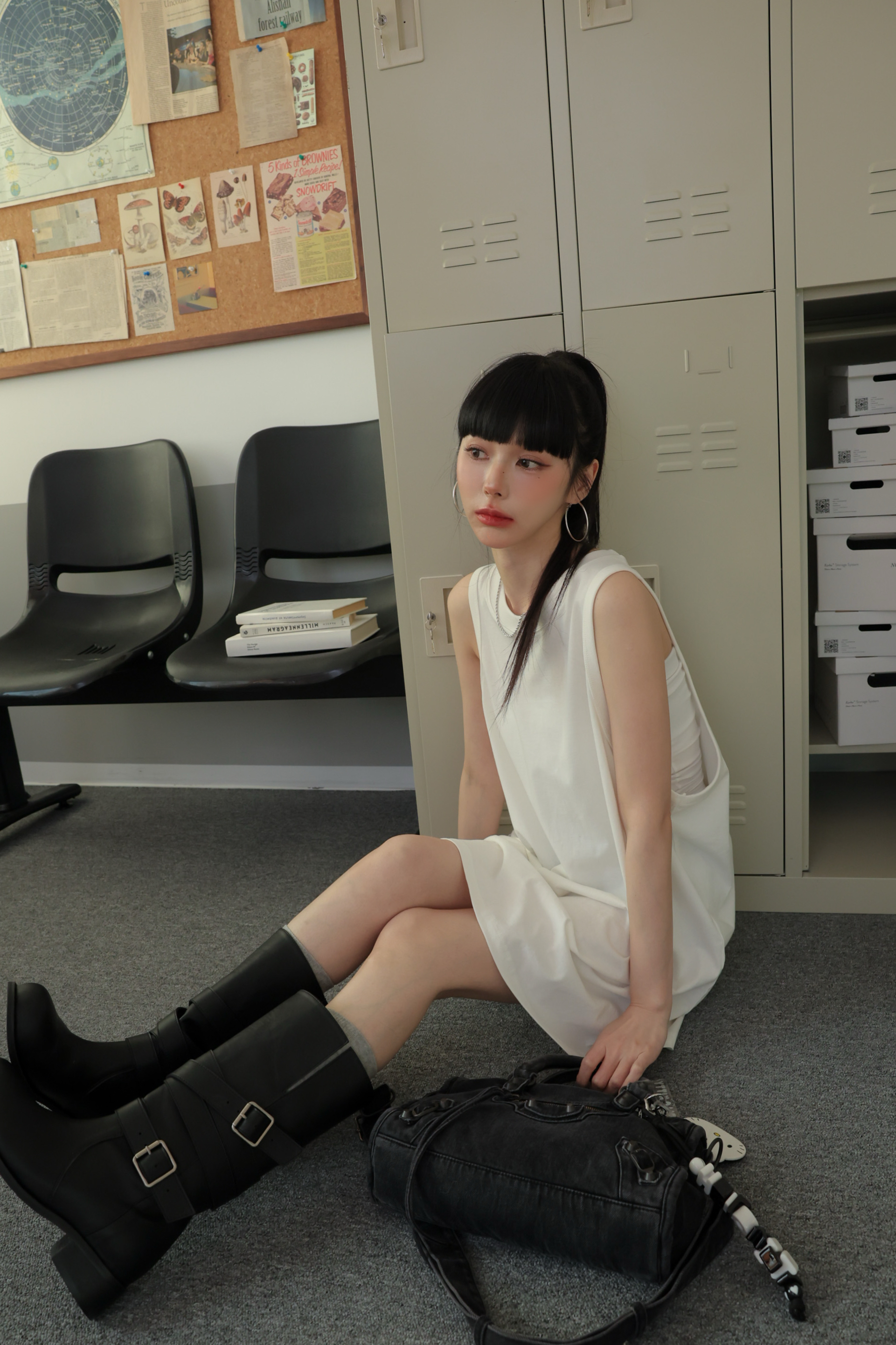 （現貨）時髦後開衩長版背心 HA05