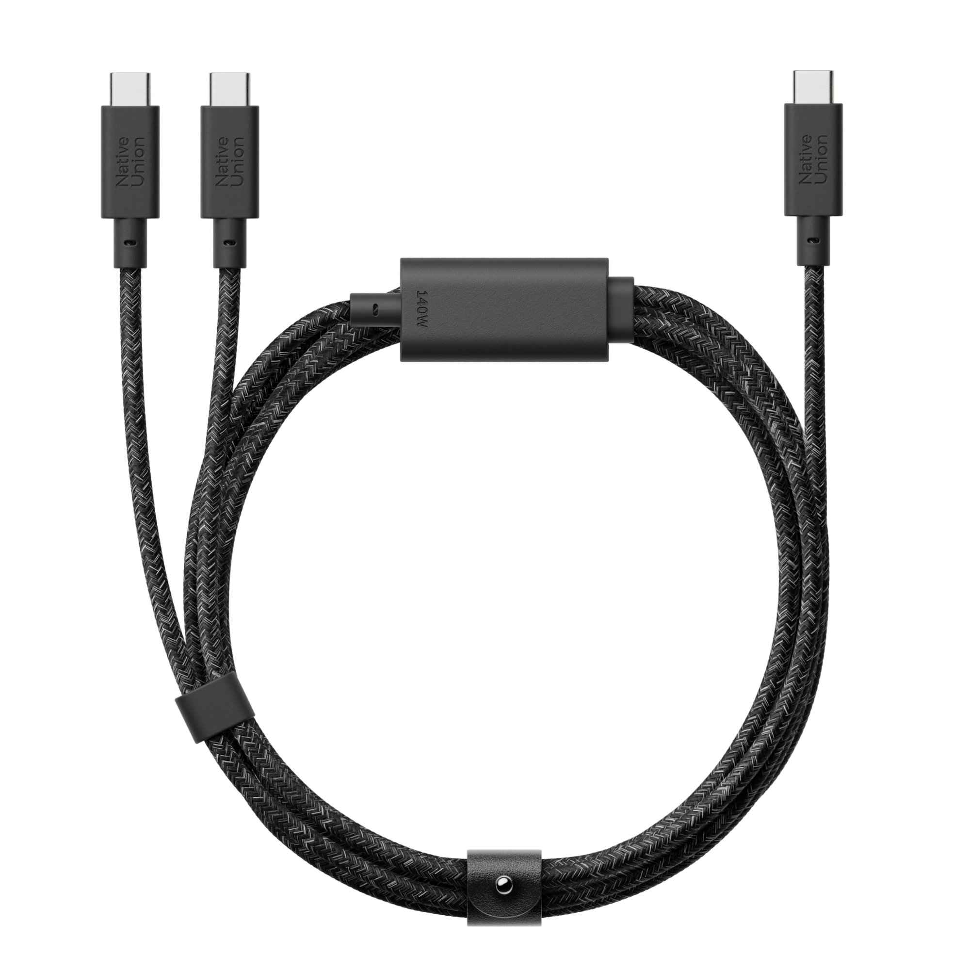 [C-C] 2公尺BELT雙USB-C充電線-宇宙黑-140W
