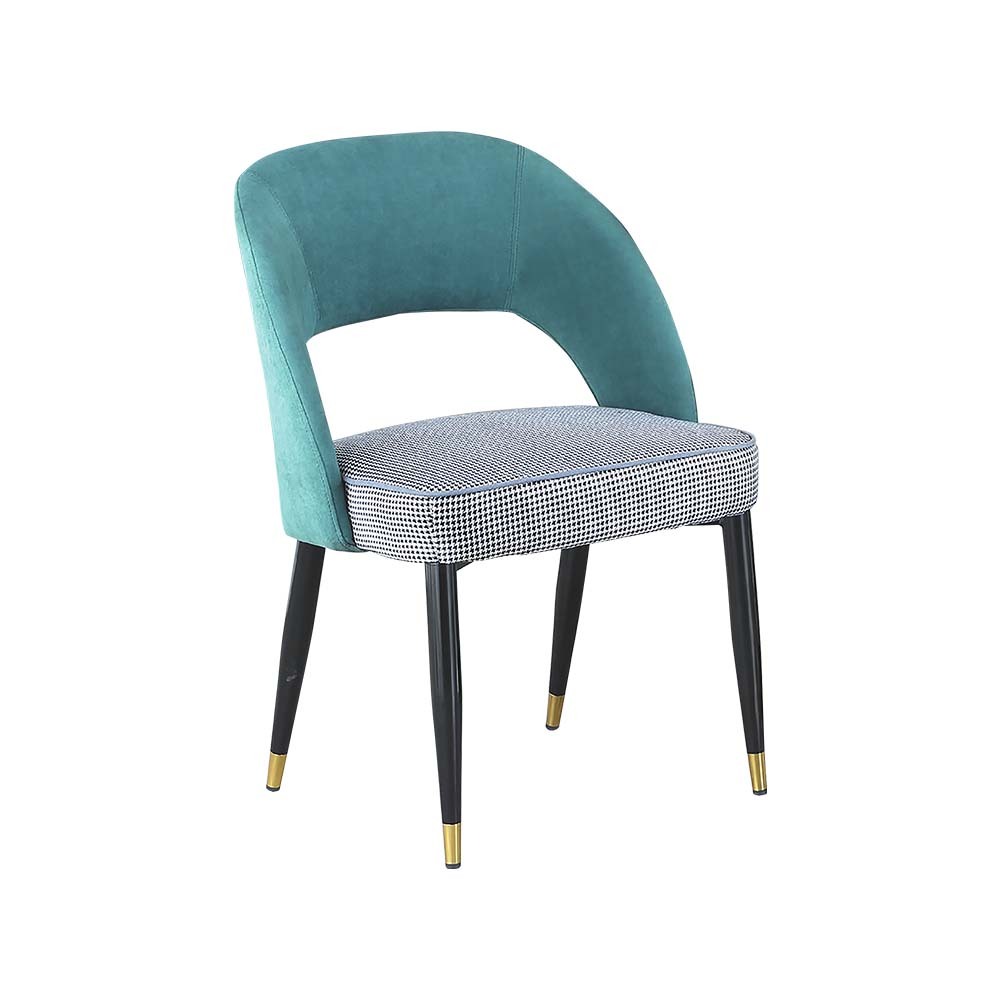 柏蒂家居-道格千鳥格紋布餐椅(單椅)