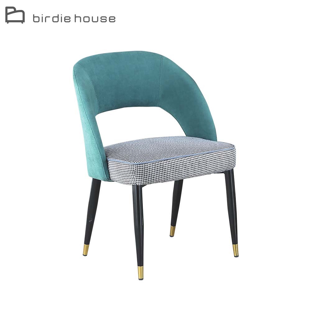 柏蒂家居-道格千鳥格紋布餐椅(單椅)