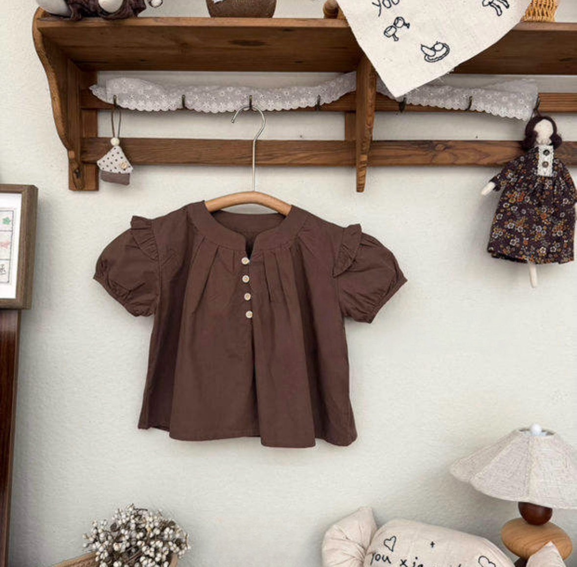 氣質抓皺短袖上衣