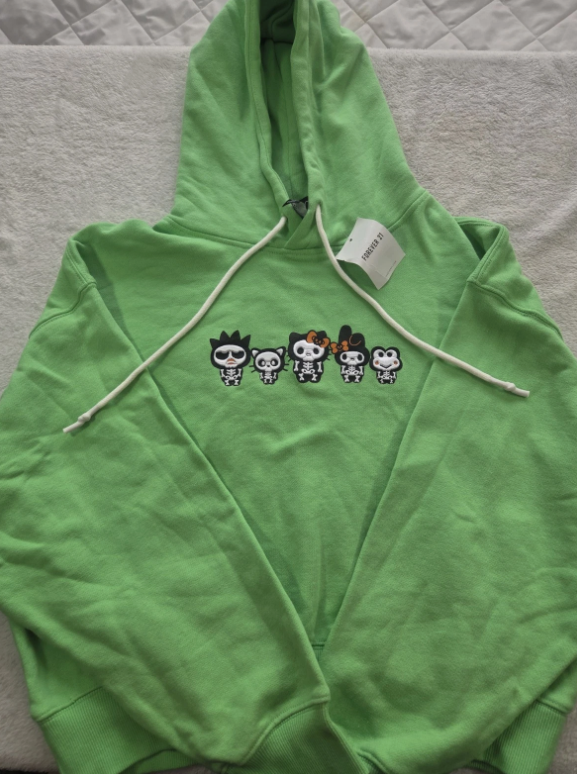 [S] FOREVER 21 WGA APPAREL ATHLETIC TOPS/PULLOVER,GREEN/MULTI, 4920730103 [FINAL SALE] (SZZ272)