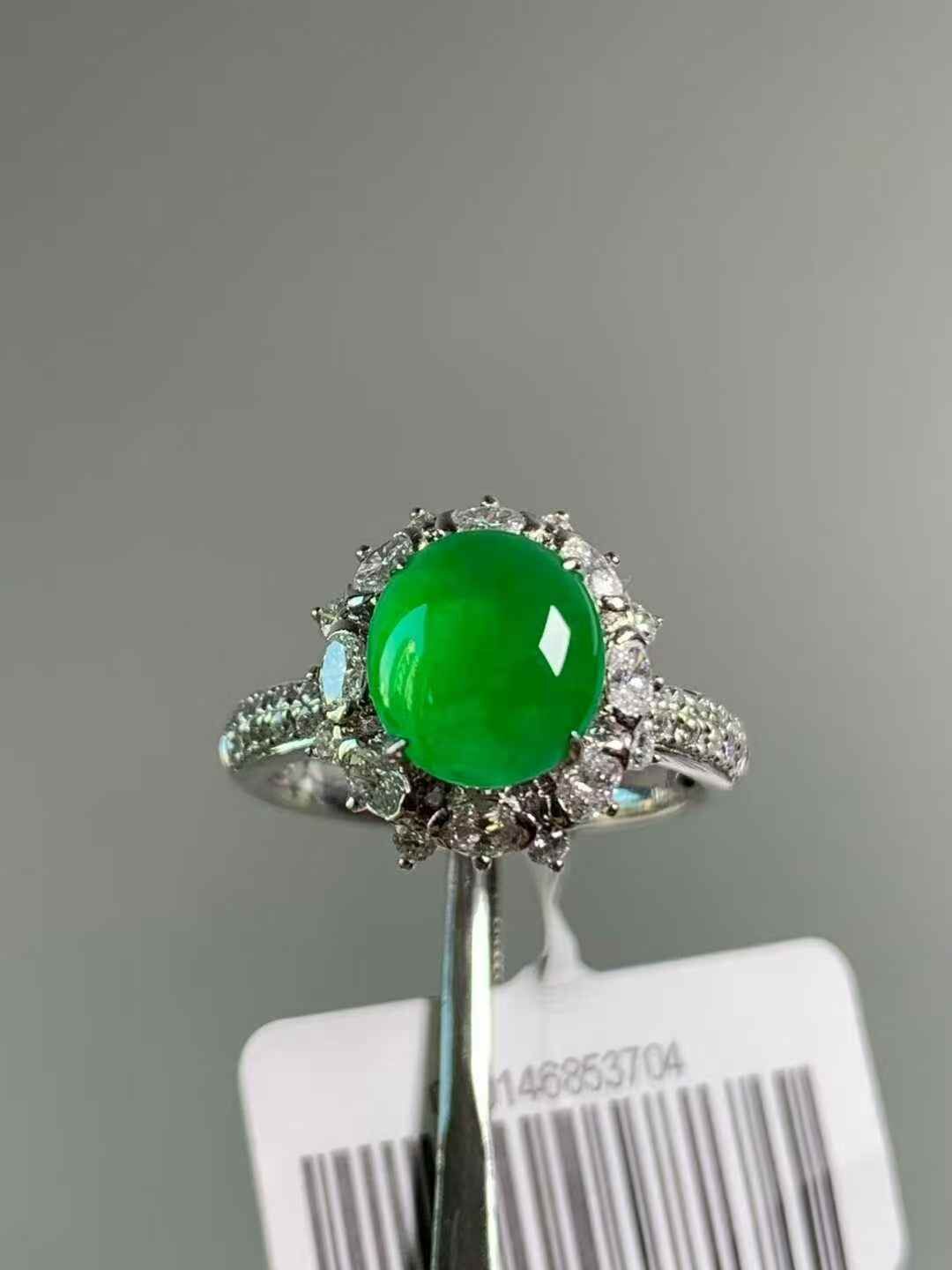 38351 翡翠蛋面戒指